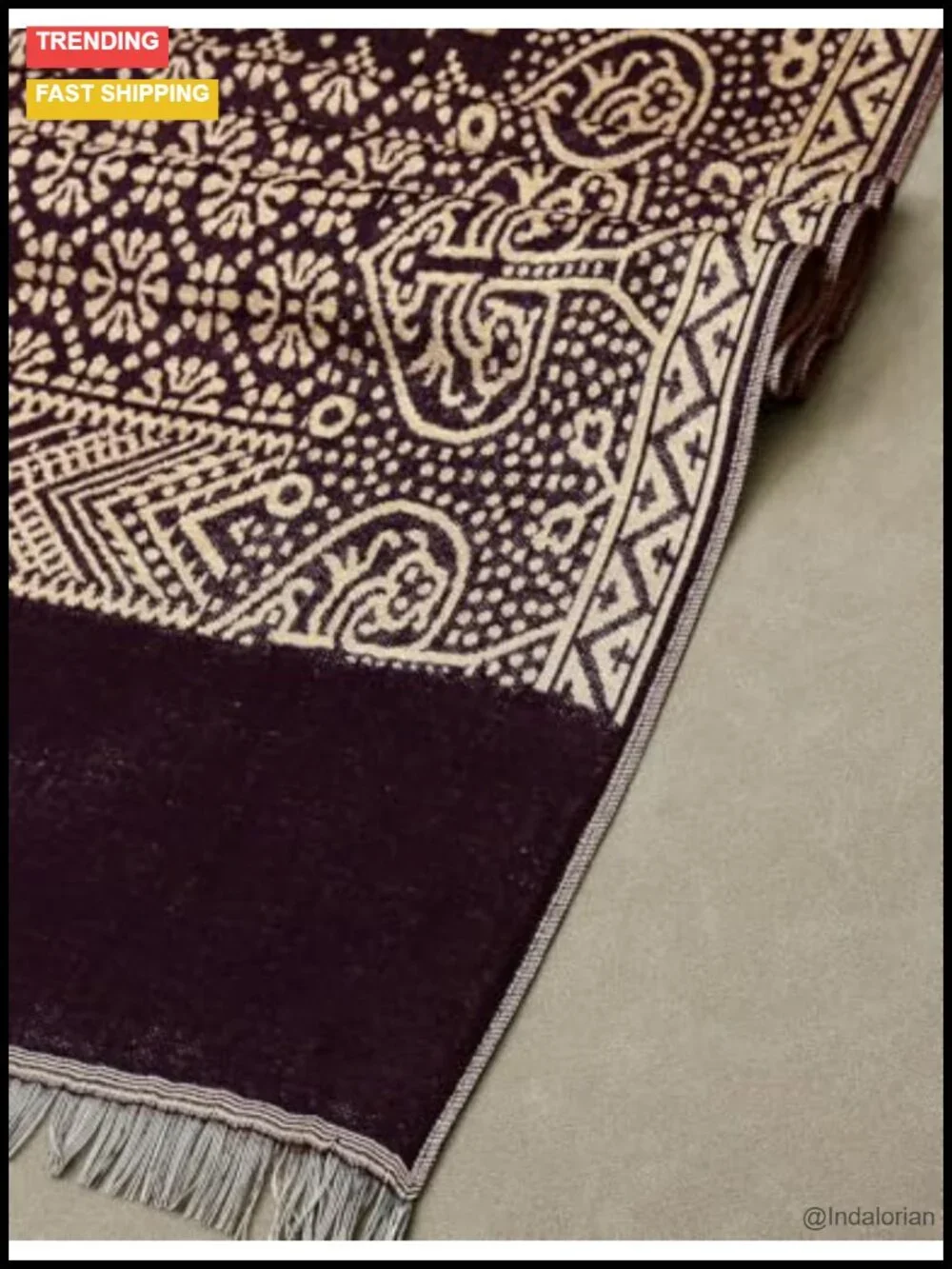 Retro Lightweight Cotton Linen Patterned Scarf 76